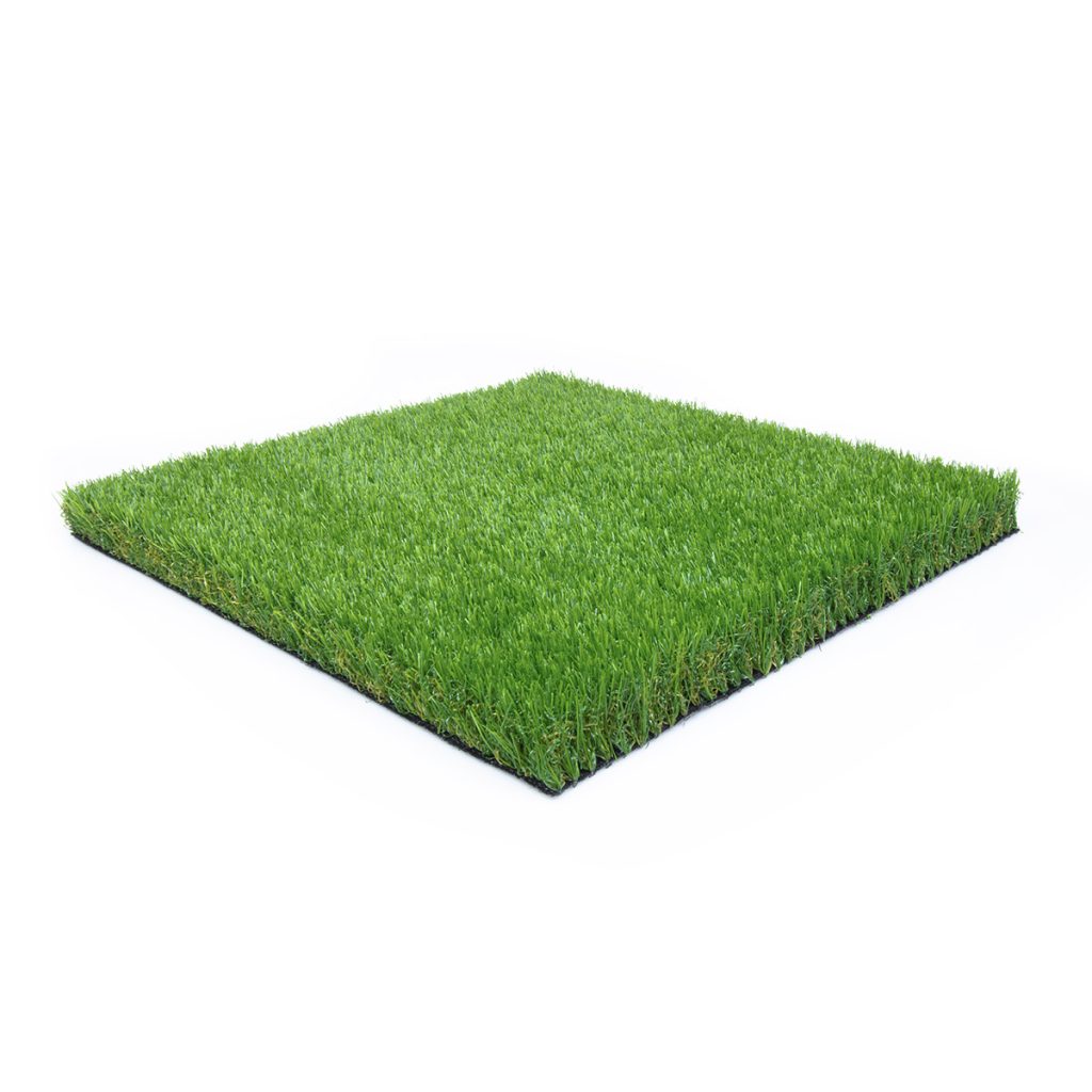 Texas Supreme artificial turf sample, overhead face showing 90 oz density